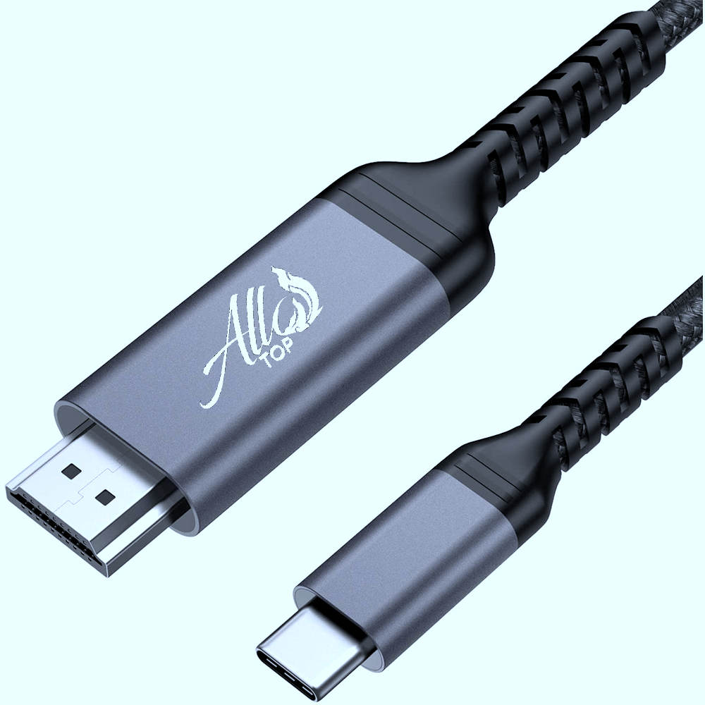 Câble USB C ou Type-c vers HDMI 4K Ultra HD 2 mètres, en Nylon tressé de qualité.